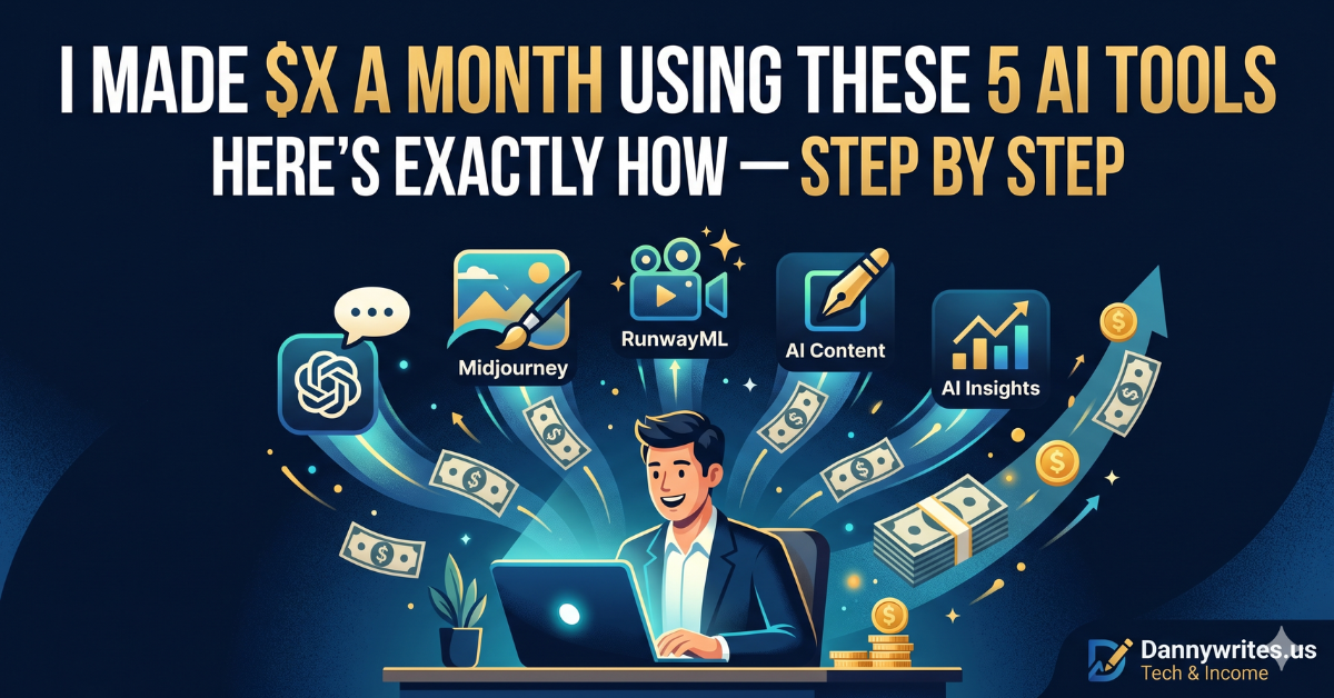 I Made Money Using 5 AI Tools in 2026 — Hero Image