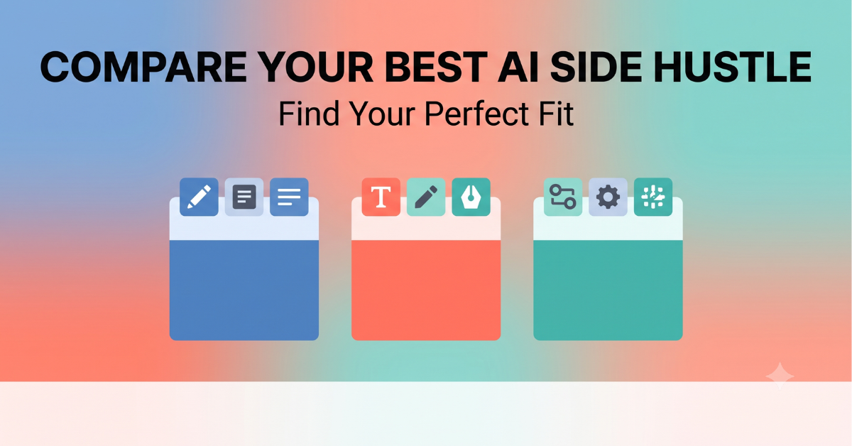Comparing AI side hustles to find your best fit