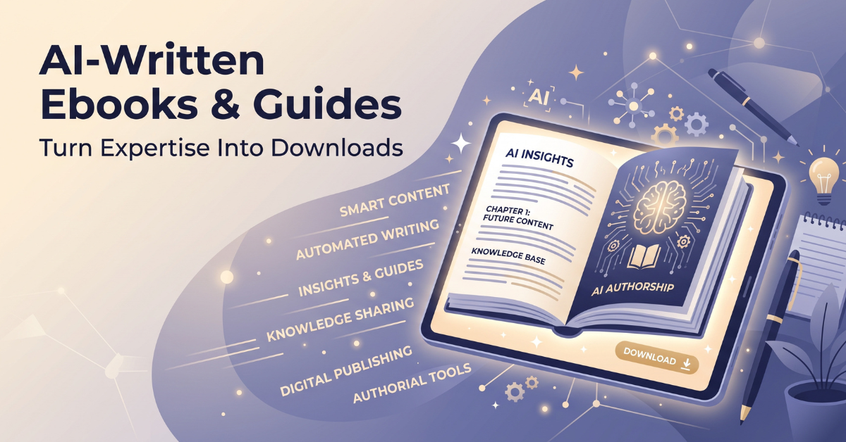 AI-written ebooks and guides for digital income
