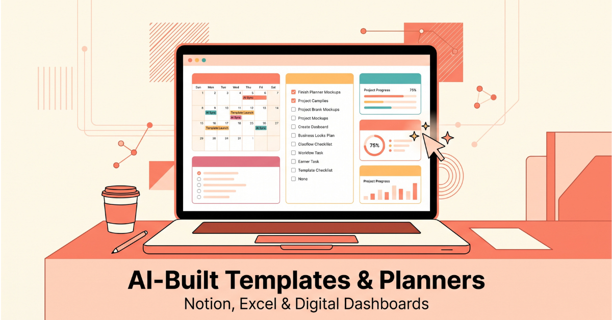AI-built Notion templates and digital planners