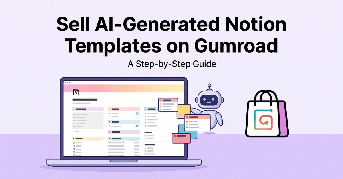 How to sell AI generated Notion templates on Gumroad