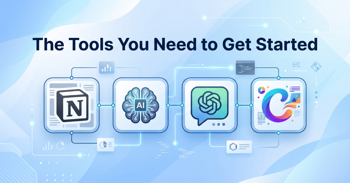 Tools needed to build AI Notion templates