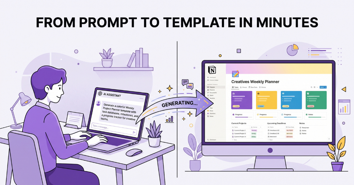 Step by step building an AI Notion template