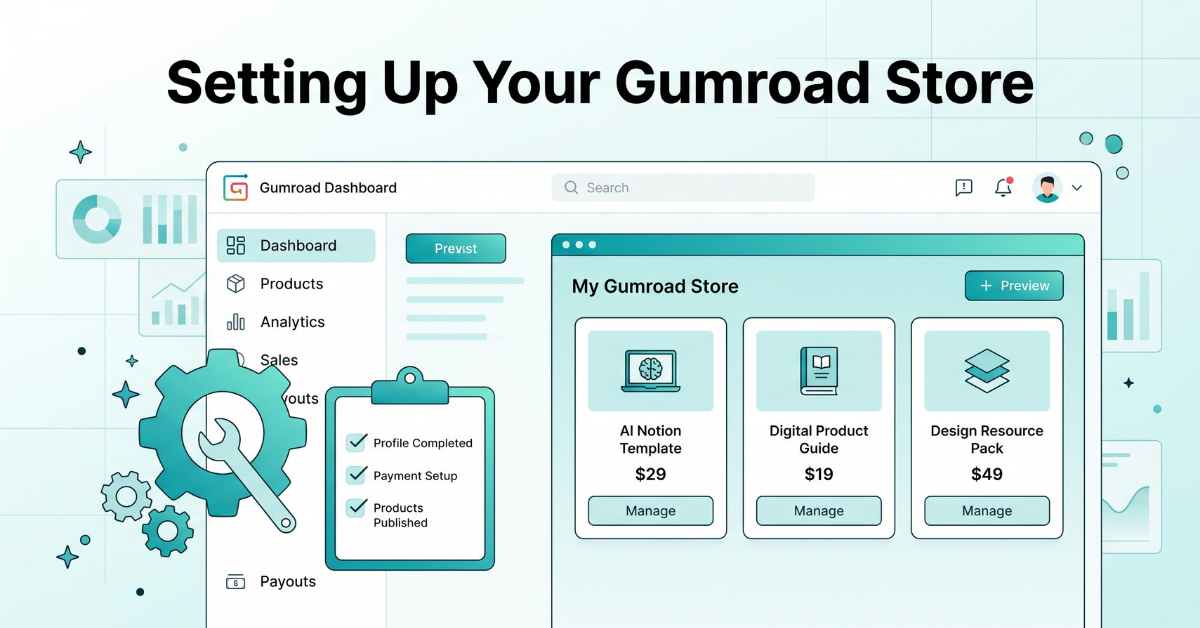 Setting up a Gumroad store for Notion templates