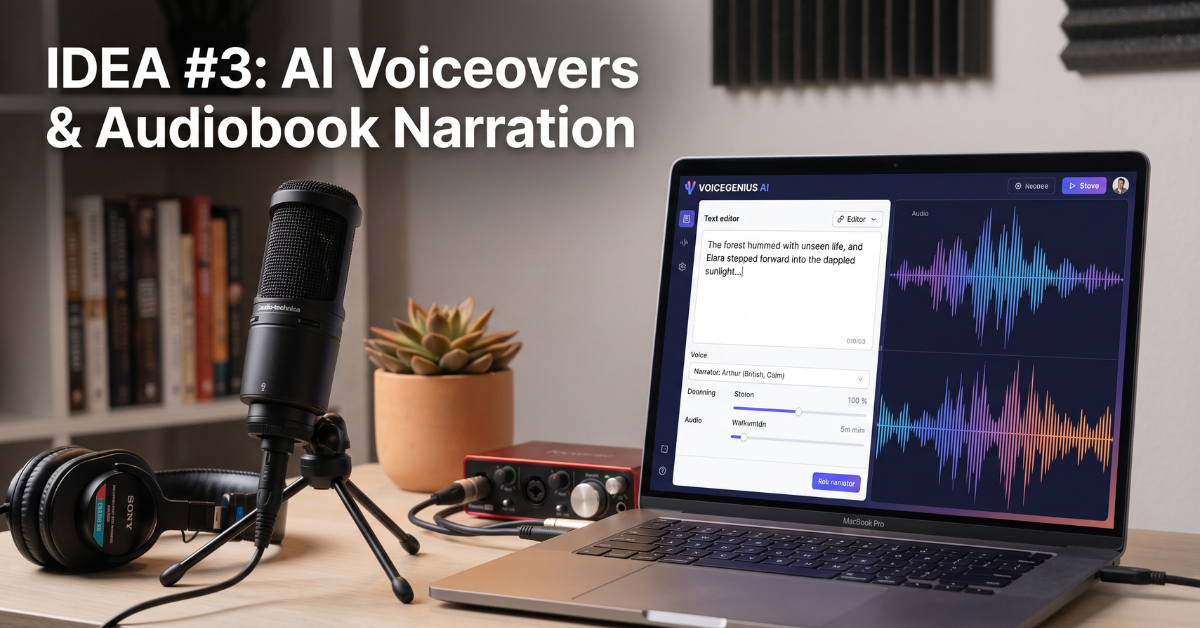 AI voiceovers and audiobook narration
