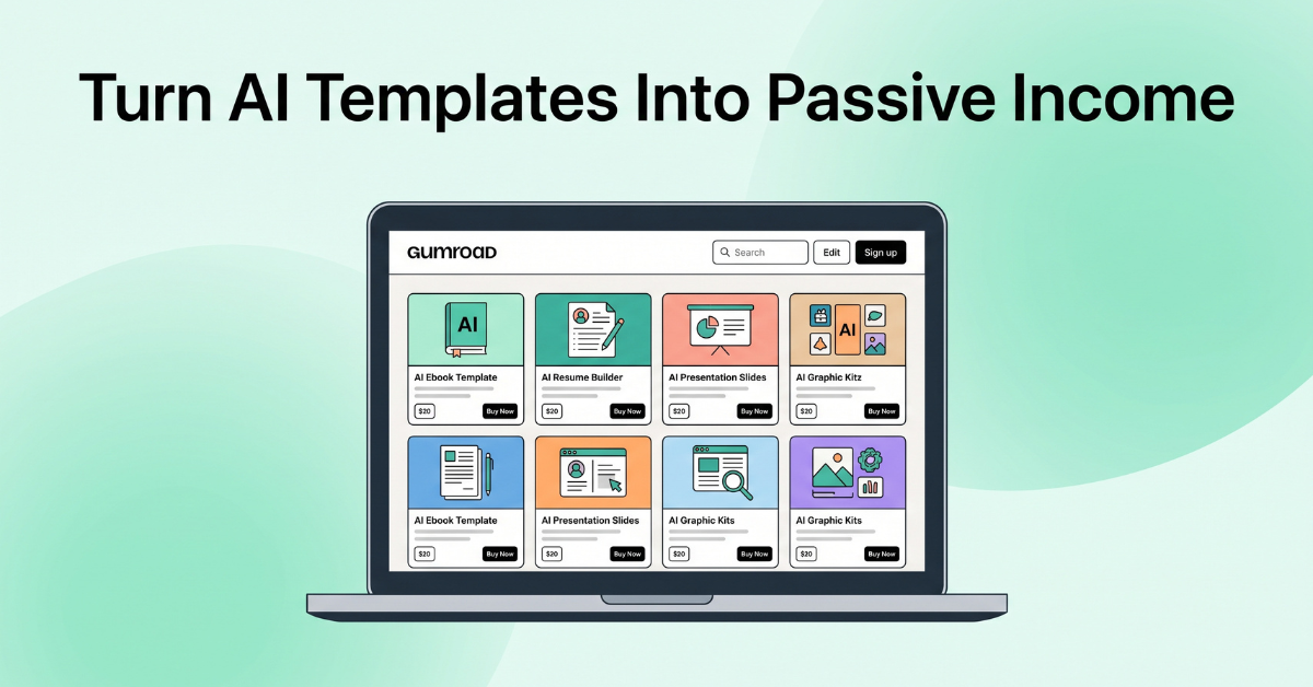 Gumroad AI templates passive income